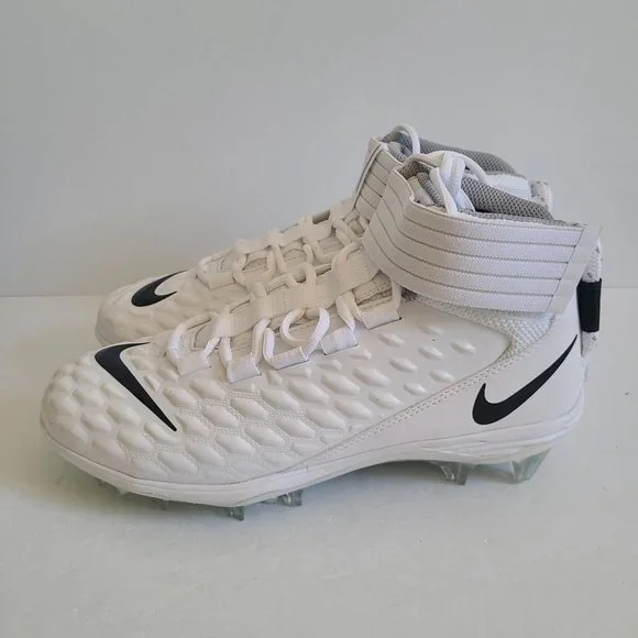 NEW Nike Force Savage Pro 2 Football Cleats AH4000-100 Size 8 White Nike Force Savage Pro 2 Football Cleats White Black AH4000  main image 4